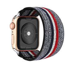 Load image into Gallery viewer, Comfortable Elastic Scrunchie Strap Band For Watch Women Bracelet Compatible With Watch Band 41mm 40mm 38mm Women Girls Adjustable Elastic Nylon Strap Solo Loop Replacement Lightweight Wristband For Watches
