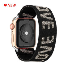 Load image into Gallery viewer, Comfortable Elastic Scrunchie Strap Band For Watch Women Bracelet Compatible With Watch Band 41mm 40mm 38mm Women Girls Adjustable Elastic Nylon Strap Solo Loop Replacement Lightweight Wristband For Watches

