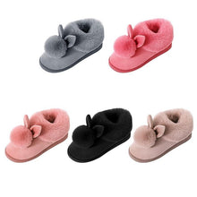 Load image into Gallery viewer, Comfortable Fashion Autumn Winter Cotton Slippers Rabbit Ear Home Indoor Slippers Winter Warm Shoes Womens Cute Plush Slippers Warm Indoor Slippers For Women Fleece Plush Bedroom Winter Boots
