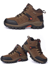 将图片加载到图库查看器，Comfortable Outdoor Waterproof Hiking Boots Men's Spring And Autumn Hiking Wear-Resistant Mountain Sports Boots Hunting Shoes High Waterproof Hiking Boots Outdoor Lightweight Mens Shoes
