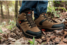 将图片加载到图库查看器，Comfortable Outdoor Waterproof Hiking Boots Men's Spring And Autumn Hiking Wear-Resistant Mountain Sports Boots Hunting Shoes High Waterproof Hiking Boots Outdoor Lightweight Mens Shoes

