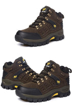 将图片加载到图库查看器，Comfortable Outdoor Waterproof Hiking Boots Men's Spring And Autumn Hiking Wear-Resistant Mountain Sports Boots Hunting Shoes High Waterproof Hiking Boots Outdoor Lightweight Mens Shoes
