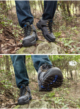将图片加载到图库查看器，Comfortable Outdoor Waterproof Hiking Boots Men's Spring And Autumn Hiking Wear-Resistant Mountain Sports Boots Hunting Shoes High Waterproof Hiking Boots Outdoor Lightweight Mens Shoes
