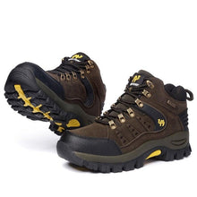 将图片加载到图库查看器，Comfortable Outdoor Waterproof Hiking Boots Men's Spring And Autumn Hiking Wear-Resistant Mountain Sports Boots Hunting Shoes High Waterproof Hiking Boots Outdoor Lightweight Mens Shoes
