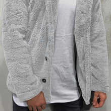 Load image into Gallery viewer, Comfortable Winter Unisex Jacket Fluffy Thick Warm Jacket Long Sleeve Hooded Coat Soft Coat Jacket Warm Casual Button Jacket Elegant Modern Autumn Plush Buttons Closure Thick Men Coat For Outdoor
