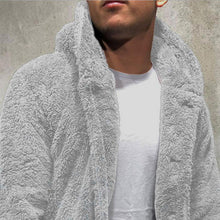 Load image into Gallery viewer, Comfortable Winter Unisex Jacket Fluffy Thick Warm Jacket Long Sleeve Hooded Coat Soft Coat Jacket Warm Casual Button Jacket Elegant Modern Autumn Plush Buttons Closure Thick Men Coat For Outdoor
