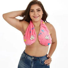 将图片加载到图库查看器，Comfortable Women Towel Bra Chest Hanging Neck Wrapped Big Bra Breastfeeding Lightweight Ladies Towel Bra
