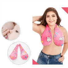 将图片加载到图库查看器，Comfortable Women Towel Bra Chest Hanging Neck Wrapped Big Bra Breastfeeding Lightweight Ladies Towel Bra
