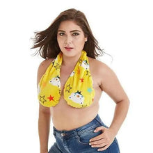 将图片加载到图库查看器，Comfortable Women Towel Bra Chest Hanging Neck Wrapped Big Bra Breastfeeding Lightweight Ladies Towel Bra
