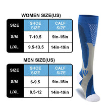 将图片加载到图库查看器，Compression Socks Nylon Medical Nursing Stockings Specializes Outdoor Cycling Sport Socks Men,20-30mmhg Run Nurse Socks for Edema Diabetic Varicose Veins Fast-drying Breathable Adult Sports Socks
