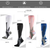 将图片加载到图库查看器，Compression Socks Nylon Medical Nursing Stockings Specializes Outdoor Cycling Sport Socks Men,20-30mmhg Run Nurse Socks for Edema Diabetic Varicose Veins Fast-drying Breathable Adult Sports Socks
