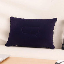 Load image into Gallery viewer, Convenient Ultralight Inflatable Air Pillow Sleep Cushion Travel Bedroom Hiking Beach Car Plane Ultralight Inflatable PVC Nylon Air Pillow Sleep Cushion Travel Bedroom Hiking Beach Car Plane Head Rest Support Inflatable Camping Head Rest Support 34*22cm
