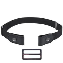 Load image into Gallery viewer, Cool Buckle-Free Stretch Elastic Waist Belt Unisex Style No Buckle Fashion Waistbands For Men And Women Simple Black Stretch Belt Invisible Elastic Belt For Jeans Pants Dresses
