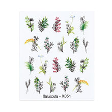 将图片加载到图库查看器，Cool Geometrics Pattern Water Decals Stickers Flower Leaves Slider For Nails Spring Summer Nail Art Decoration Tattoos Women Nail Art Stickers Water Transfer Decals Design Nail Art Supplies Manicure Acrylic Nail Foil Stencils Decorations
