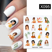 将图片加载到图库查看器，Cool Geometrics Pattern Water Decals Stickers Flower Leaves Slider For Nails Spring Summer Nail Art Decoration Tattoos Women Nail Art Stickers Water Transfer Decals Design Nail Art Supplies Manicure Acrylic Nail Foil Stencils Decorations
