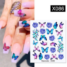 将图片加载到图库查看器，Cool Geometrics Pattern Water Decals Stickers Flower Leaves Slider For Nails Spring Summer Nail Art Decoration Tattoos Women Nail Art Stickers Water Transfer Decals Design Nail Art Supplies Manicure Acrylic Nail Foil Stencils Decorations
