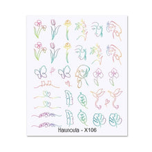 将图片加载到图库查看器，Cool Geometrics Pattern Water Decals Stickers Flower Leaves Slider For Nails Spring Summer Nail Art Decoration Tattoos Women Nail Art Stickers Water Transfer Decals Design Nail Art Supplies Manicure Acrylic Nail Foil Stencils Decorations
