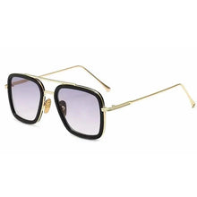 Load image into Gallery viewer, Cool Glasses Modern  Elegant Cosplay Vintage Retro  Sunglasses Vintage Aviator Square Sunglasses for Men Gold Frame Retro  Classic Sunglasses
