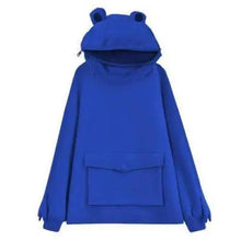 将图片加载到图库查看器，Cool Women Hoodie Perfect Sleeping Frog Pullover Winter Sense Hooded Modern Casual Sweatshirts Cute Funny Style Comfortable Frog Pullover Hoodie For Women
