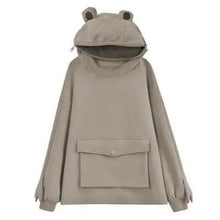 将图片加载到图库查看器，Cool Women Hoodie Perfect Sleeping Frog Pullover Winter Sense Hooded Modern Casual Sweatshirts Cute Funny Style Comfortable Frog Pullover Hoodie For Women
