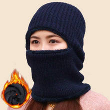 将图片加载到图库查看器，Coral Fleece Winter hat Beanies Hat Scarf Warm Breathable Wool Knitted Hat For women Double Layers Protection Cap Mask Scarf Hat Set Outdoor Sport Warm Beanies Hat For Men Knitted Hats Bandana Hiking Camping Kid Neck Warmer Cap
