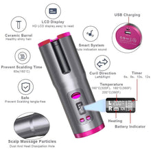 将图片加载到图库查看器，Cordless Automatic Portable Ceramic Barrel Hair Curler
