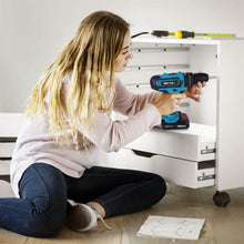 Load image into Gallery viewer, Cordless Drill Set with 2 Pieces 8V Batteries and Charger 2 Variable Speed 3/8In Keyless Chuck
