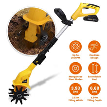 Load image into Gallery viewer, Cordless Electric Garden Tiller Cultivator With 20V Rechargeable Battery
