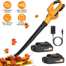 Load image into Gallery viewer, Cordless Leaf Blower Battery Powered Max 124MPH 300CFM with 2 Adjustable Speeds
