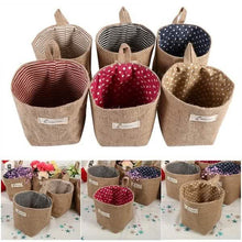 Load image into Gallery viewer, Cotton Linen Hanging Bag Home Gadget Storage Organizer
