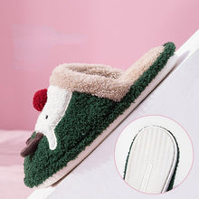 Load image into Gallery viewer, Cotton Slippers Winter Cute Couple Soft Bottom Indoor Non-slip Home Furry Shoes Christmas Deer Slippers Plush Fluffy Memory Foam Slip On House Slippers Cozy Warm Winter House Shoes Soft Comfy Anti-Skid Slippers
