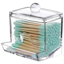 Load image into Gallery viewer, Cotton Swab Holder Cotton Ball Dispenser Organizer Clear  Storage Containers
