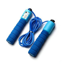 Load image into Gallery viewer, Counting Adult Fitness Fat Burning Bearing Weight Adjustable Steel Jump Rope With Counter For Aerobic Exercise Sports Fitness Cardio Workout Adjustable Cable Soft Sponge Handle For Kids Womens
