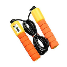 Load image into Gallery viewer, Counting Adult Fitness Fat Burning Bearing Weight Adjustable Steel Jump Rope With Counter For Aerobic Exercise Sports Fitness Cardio Workout Adjustable Cable Soft Sponge Handle For Kids Womens
