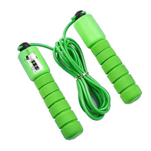 Load image into Gallery viewer, Counting Adult Fitness Fat Burning Bearing Weight Adjustable Steel Jump Rope With Counter For Aerobic Exercise Sports Fitness Cardio Workout Adjustable Cable Soft Sponge Handle For Kids Womens
