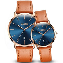 将图片加载到图库查看器，Couple Watches Popular Casual Quartz Women Men Watch Clock Boys Girls Ultra Thin Leather Wristwatch Minimalist Analog Quartz Ultra Thin Watches Leather Strap Fashion Casual Date Watch Waterproof Wrist Watch
