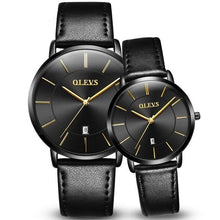 将图片加载到图库查看器，Couple Watches Popular Casual Quartz Women Men Watch Clock Boys Girls Ultra Thin Leather Wristwatch Minimalist Analog Quartz Ultra Thin Watches Leather Strap Fashion Casual Date Watch Waterproof Wrist Watch
