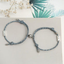 Load image into Gallery viewer, Couples Bracelets Best Friend Attract Women Men Bracelet Red Blue Rope Weaving Magnet Attract Long-Distance Couples Bracelet Mutual Attraction Matching Braided Rope Bracelet Promise Friendship Bracelet Gifts For Boyfriend Girlfriend

