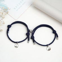 Load image into Gallery viewer, Couples Bracelets Best Friend Attract Women Men Bracelet Red Blue Rope Weaving Magnet Attract Long-Distance Couples Bracelet Mutual Attraction Matching Braided Rope Bracelet Promise Friendship Bracelet Gifts For Boyfriend Girlfriend
