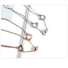 将图片加载到图库查看器，Couples Magnet Attract Bracelets Solid Color Simple Cute Cat Best Friend Bracelet Jewelry Magnet Bracelet Creative Attractive Stainless Steel Chain Bracelet For Women Men Valentine's Day Gift
