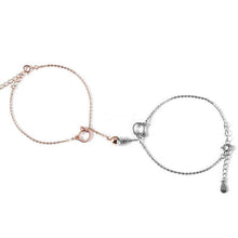 将图片加载到图库查看器，Couples Magnet Attract Bracelets Solid Color Simple Cute Cat Best Friend Bracelet Jewelry Magnet Bracelet Creative Attractive Stainless Steel Chain Bracelet For Women Men Valentine's Day Gift
