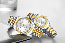 将图片加载到图库查看器，Couples Quartz Men Watch Women Valentine Gift Clock Watches Waterproof Sports Mechanical Watch Stainless Steel Strap Men's Mechanical Wrist Watch For Men Stainless Steel Band
