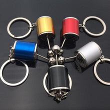 Load image into Gallery viewer, Creative Auto Part Model Gear Box Keychain Six-speed Manual Transmission Shift Lever Keyring Key Chain Free Shift Colors Keyring Turbo Keychains Gear Head Key Chain Wave Box Ornaments
