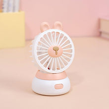 将图片加载到图库查看器，Creative Cartoon Bear Desktop Mini Fans Big Wind Desktop Portable USB Charging Handheld Fan Portable Air Conditioning Handheld Cooling Fan Charging Usb Fan Portable Handheld Fan
