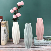 Load image into Gallery viewer, Creative Flower Vase White Imitation Ceramic Flower Pot Home Decor Plastic Vase Centerpieces and Events Ornamnet Decoration For Wedding Home Office Party Hotel Yard  Restaurant Patio Festive Furnishing
