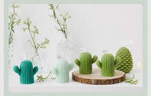 Load image into Gallery viewer, Creative Handmade Cactus Candle Pack Cactus Candles Handmade Delicate Succulent Cactus Candles Flameless Tea Lights Candle Aromatherapy For Decor Birth Photo Props Aromatherapy Candle Ornaments Soy Wax Aromatherapy Small Candles Scented Relaxing Candles
