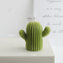 Load image into Gallery viewer, Creative Handmade Cactus Candle Pack Cactus Candles Handmade Delicate Succulent Cactus Candles Flameless Tea Lights Candle Aromatherapy For Decor Birth Photo Props Aromatherapy Candle Ornaments Soy Wax Aromatherapy Small Candles Scented Relaxing Candles
