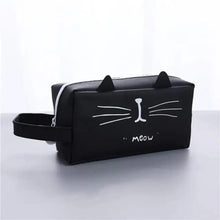 Load image into Gallery viewer, Creative Leather Black Large Capacity  Pencil Pouch For Students Unique Colors Stationery Office Pencil Cases
