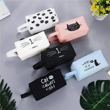 Load image into Gallery viewer, Creative Leather Black Large Capacity  Pencil Pouch For Students Unique Colors Stationery Office Pencil Cases
