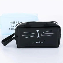 Load image into Gallery viewer, Creative Leather Black Large Capacity  Pencil Pouch For Students Unique Colors Stationery Office Pencil Cases

